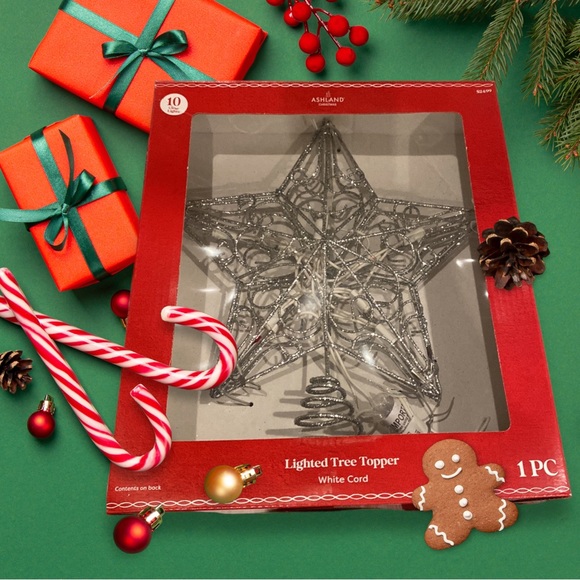 Silver or Gold Ashland Lit Tree Topper - Picture 6 of 11